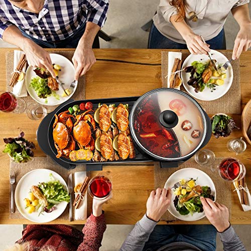 SEAAN Electric Grill Indoor Hot Pot Multifunctional, Indoor Teppanyaki