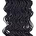 14inch 3packs Wavy Senegalese Twist Crochet Hair Curly Crochet Twist Braids Wavy Ends Synthetic Twist Braiding Hair Extensions (1b)
