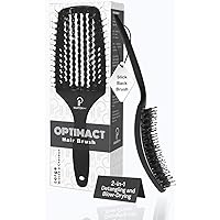 INATEKPRO Boar Bristle Paddle Brush – Ceramic & Vented Detangler for Blow Drying – For Wet, Dry, Curly, Thick & Straight Hair