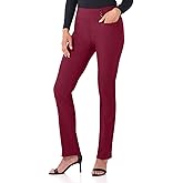 Rekucci Women's Ease Into Comfort Pull-On Straight Pant with Pockets