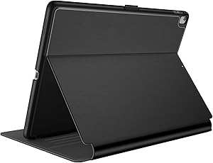 Speck Products Compatible Case for Apple iPad 9.7-inch (2017/2018, also fits 9.7-inch iPad Pro, iPad Air 2/Air), Balance FOLIO Case and Stand, Black/Slate Grey