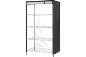 Yechiry Heavy Duty WatertightWire Shelf Cover 36x18x72, Dusttight Storage Shelving Unit Cover, with Two Way Zipper, for Indoo