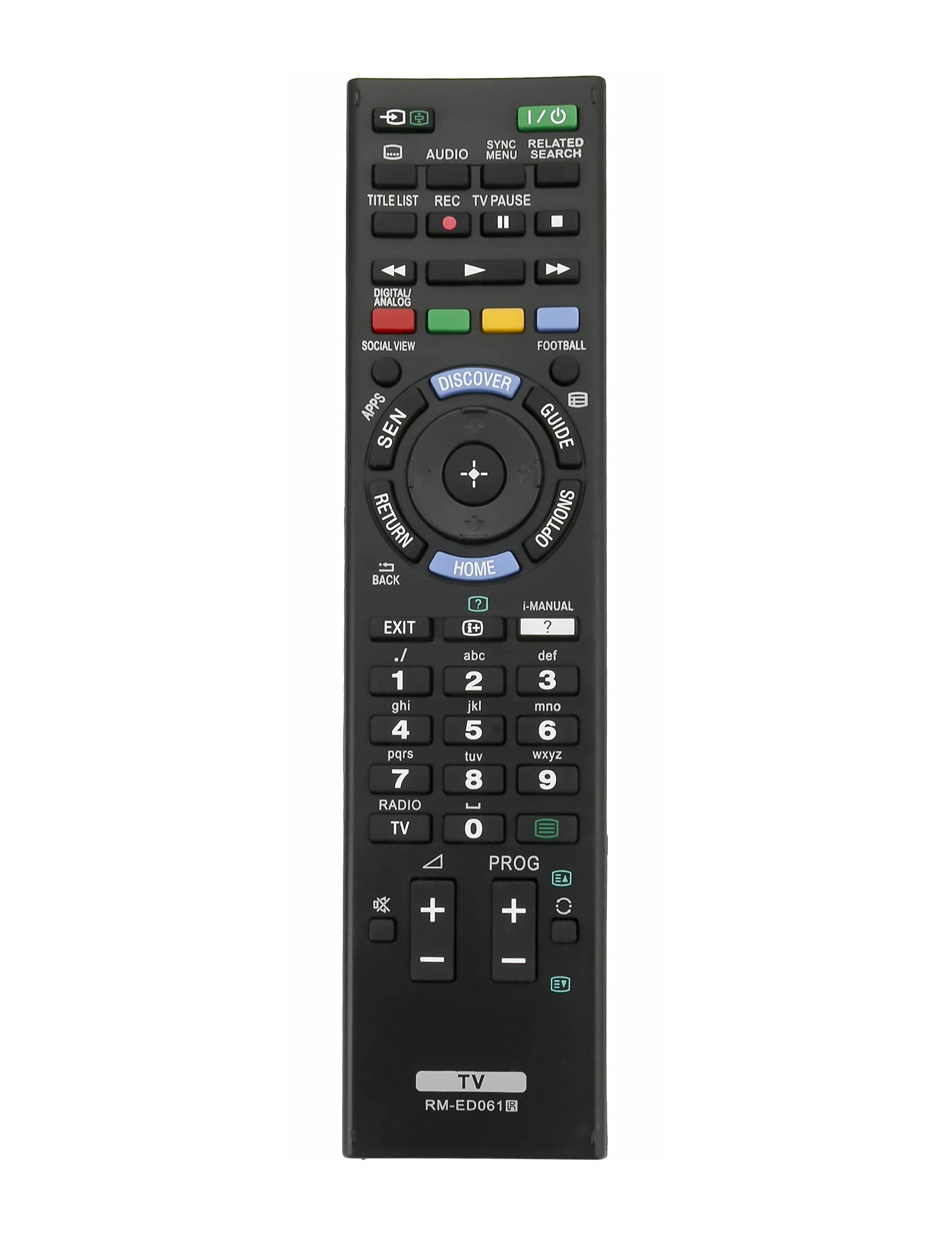 AULCMEET RM-ED061 sub RM-ED060 Replaced Remote Compatible with Sony KDL-42W815B KDL-42W805B KDL-42W706B KDL-50W656A KDL-48W605B KDL-48W585B KDL-55W955B KDL-55W829B KDL-55W828B KDL-55W817B KDL-55W815B