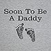 So Relative! Soon To Be A Daddy (Baby Footprints) Adult T-Shirt (Heather Grey, Large)
