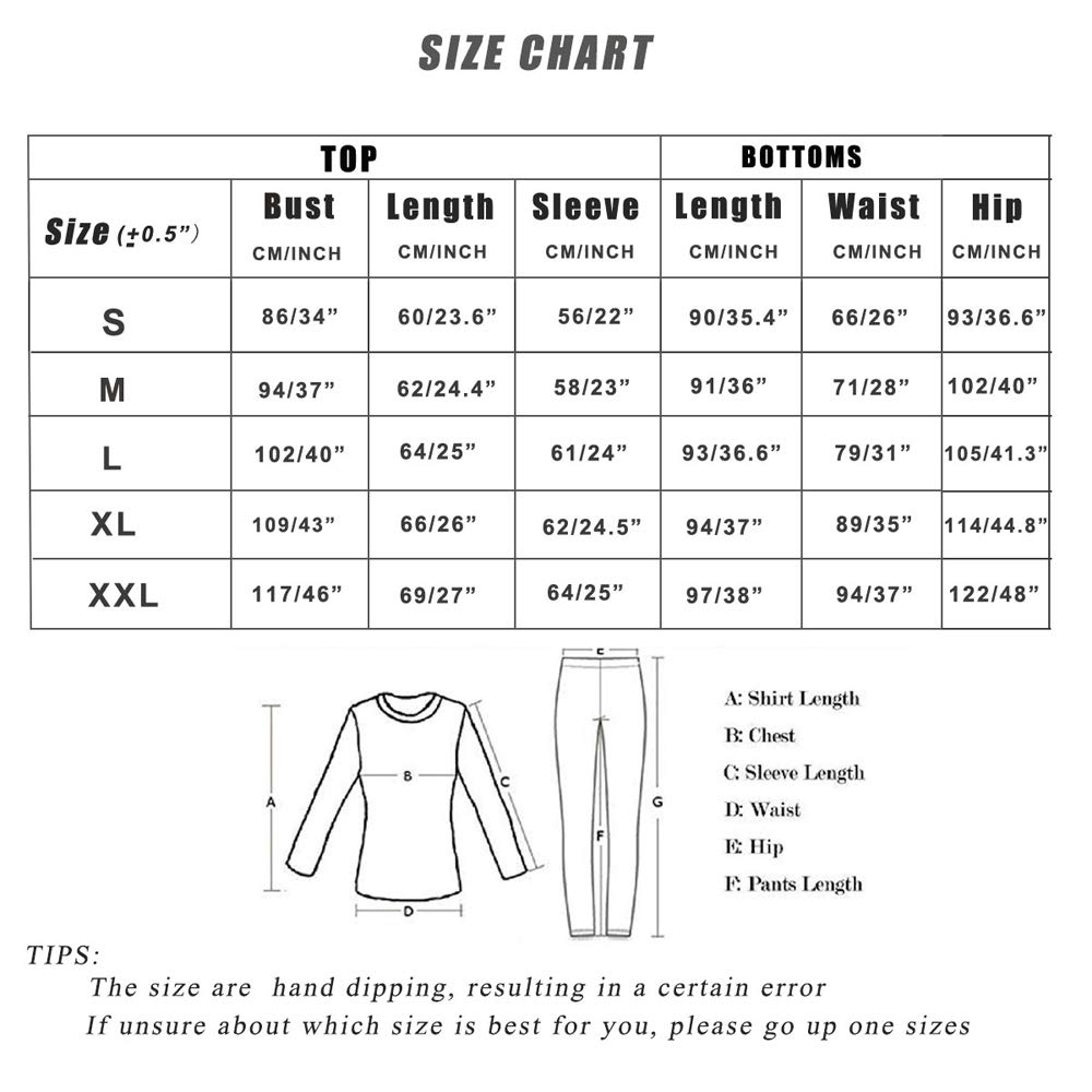 JZCreater Women Thermal Underwear Set Tight, Base Layer Top & Bottom Long John Set (Black,S)