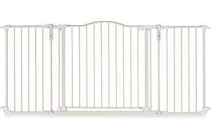 Toddleroo by North States - Deluxe Décor Safety Gate: Extra Wide Baby Gate - Adjustable 38.3 to 72 Inches Wide - 30 Inches Tall - Taupe