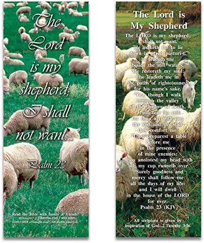 The Lord is My Shepherd - Set of 25 Bible Reference Cards (2"x6") - Perfect for Sharing Your Faith, Bible Study, Encouragement, Church, and Gifts