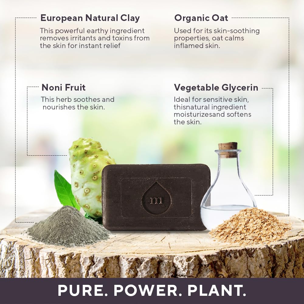 Marie Originals Eczema Face Soap Body Wash Bar – All Natural Psoriasis, Dermatitis Treatment for Dry Itchy Flaky Skin Relief – Gentle Detoxifying, Healing, Anti-Itch, Cleansing Skincare (Pack of 2)