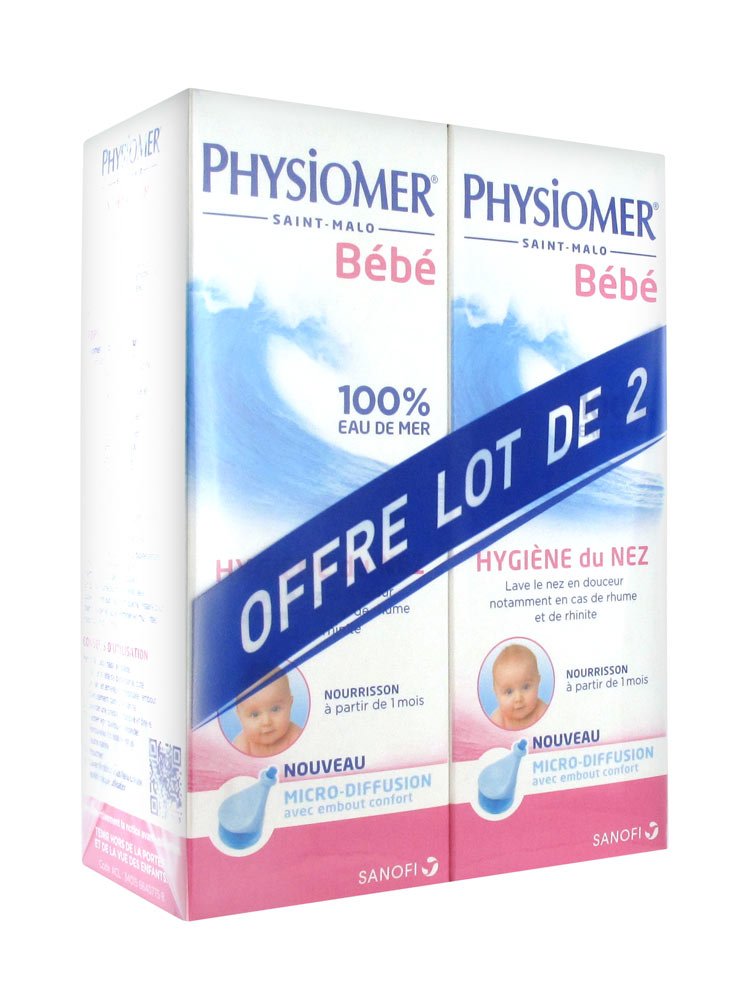Physiomer Nasal Hygiene Baby Micro-Diffusion 2 x 115ml, Transparent