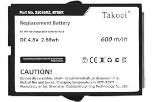 TAKOCI Replacement Battery for IKUSI 2303692,TM70/1,T71,RAD-TS,ATEX transmitters,TM70 Range fit Part Number 2303692, BT06K