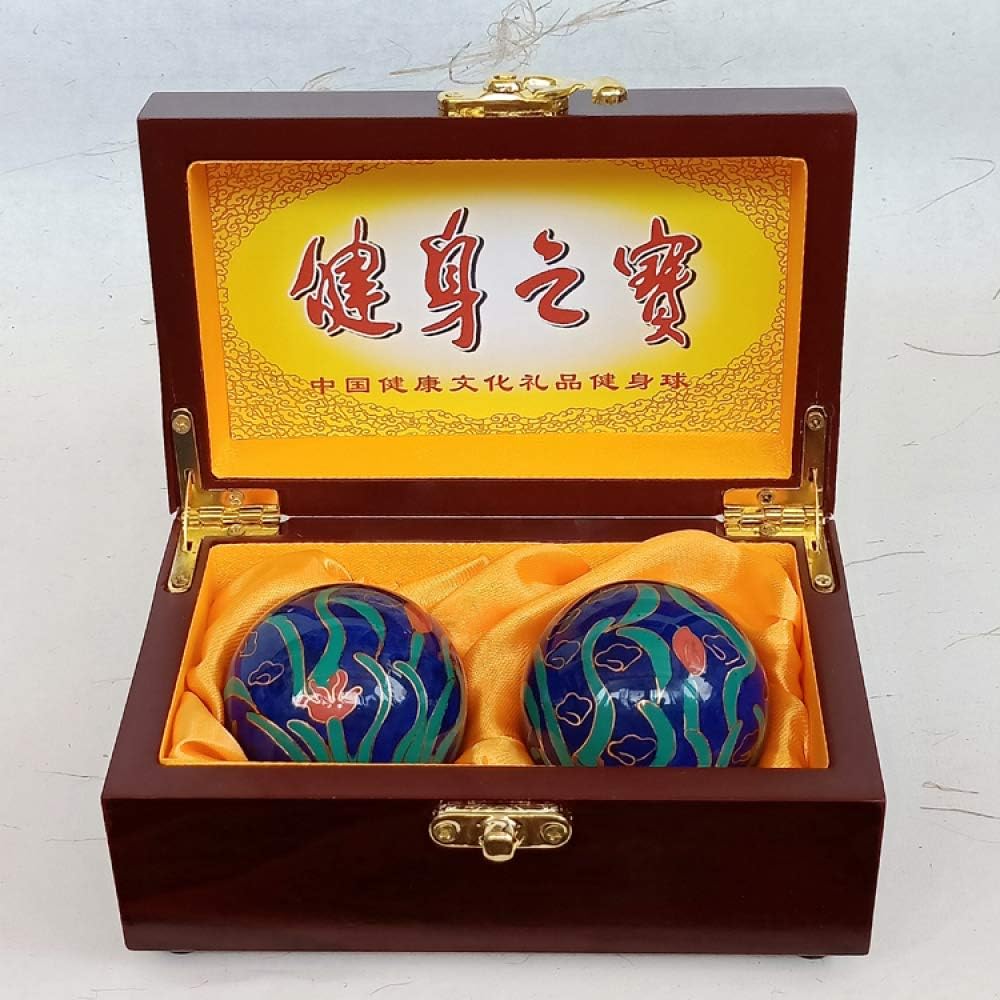 Laogg Baoding Balls Chinese,Hollow Bell Iron Ball Middle-Aged and Elderly Fitness Health Stress Exercise Balls for Relaxation Relief Handball