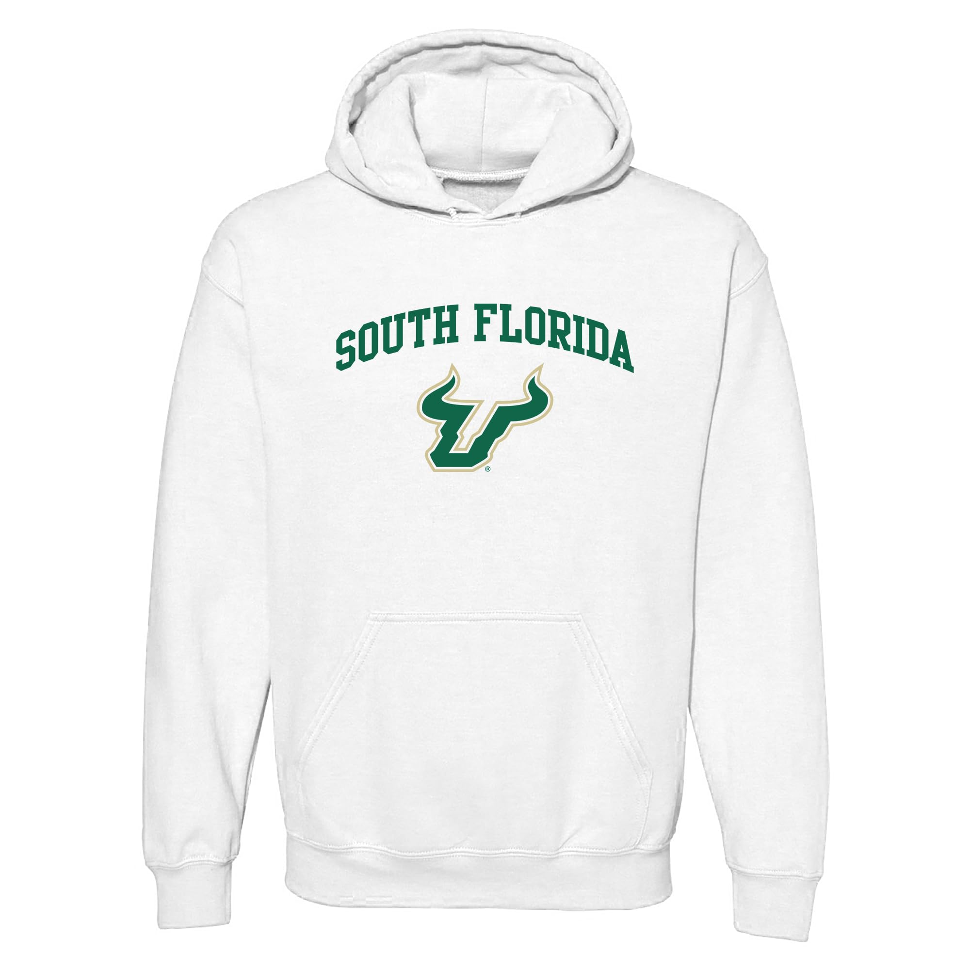 UGP Campus Apparel AH1008 - South Florida Bulls Arch Logo - University Sports Team Hoodie - XX-Large - White Image