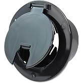 RV Murts 5 Inch Electric Power Cable Hatch Cover for 30 and 50 Amp Cords. | Easy Install Waterproof UV Resistance Compatible with Coleman Jayco Pop-up