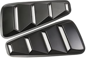 LESANGBAIHUODIAN Pair 1/4 Quarter Side Window Louvers Scoop Cover Vent Fit for Ford Mustang 2005 2006 2007 2008 2009 2010 201