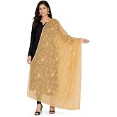 Arts Of India Women's Embroidered Chiffon Dupatta for Women | Lightweight Soft Sheer Ethnic Chunni Stole Wedding Party Wear