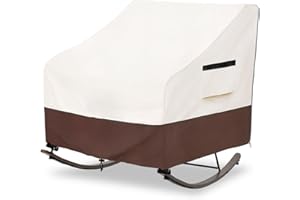 EXOKUGO Outdoor Rocking Chair Cover,600D Heavy Duty Waterproof Patio Egg Rocking Chair Covers,for 41"W x 45"D x 31"H Outdoor Papasan Rocking Chair (Beige)