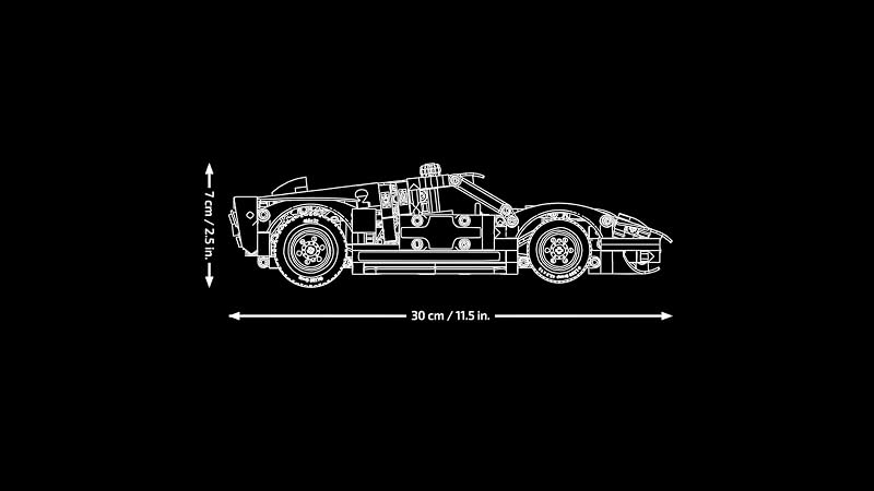 Technic 1966 Ford GT40 MKII Rennwagen - Bauset für Erwachsene - Modellauto zum Sammeln mit Lenkung und V8-Motor - Rennauto zum Ausstellen und Spielen - Geschenk für Männer und Frauen - 42223