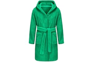 RUOGU Kids Bathrobe, Toddler Hooded Soft Towel Robe for Girls Boys Terry Cloth Robes Sleepwear