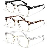 racico Blue Light Glasses for Men & Women - Mixed Material + Metal Frames with UV Protection Coating