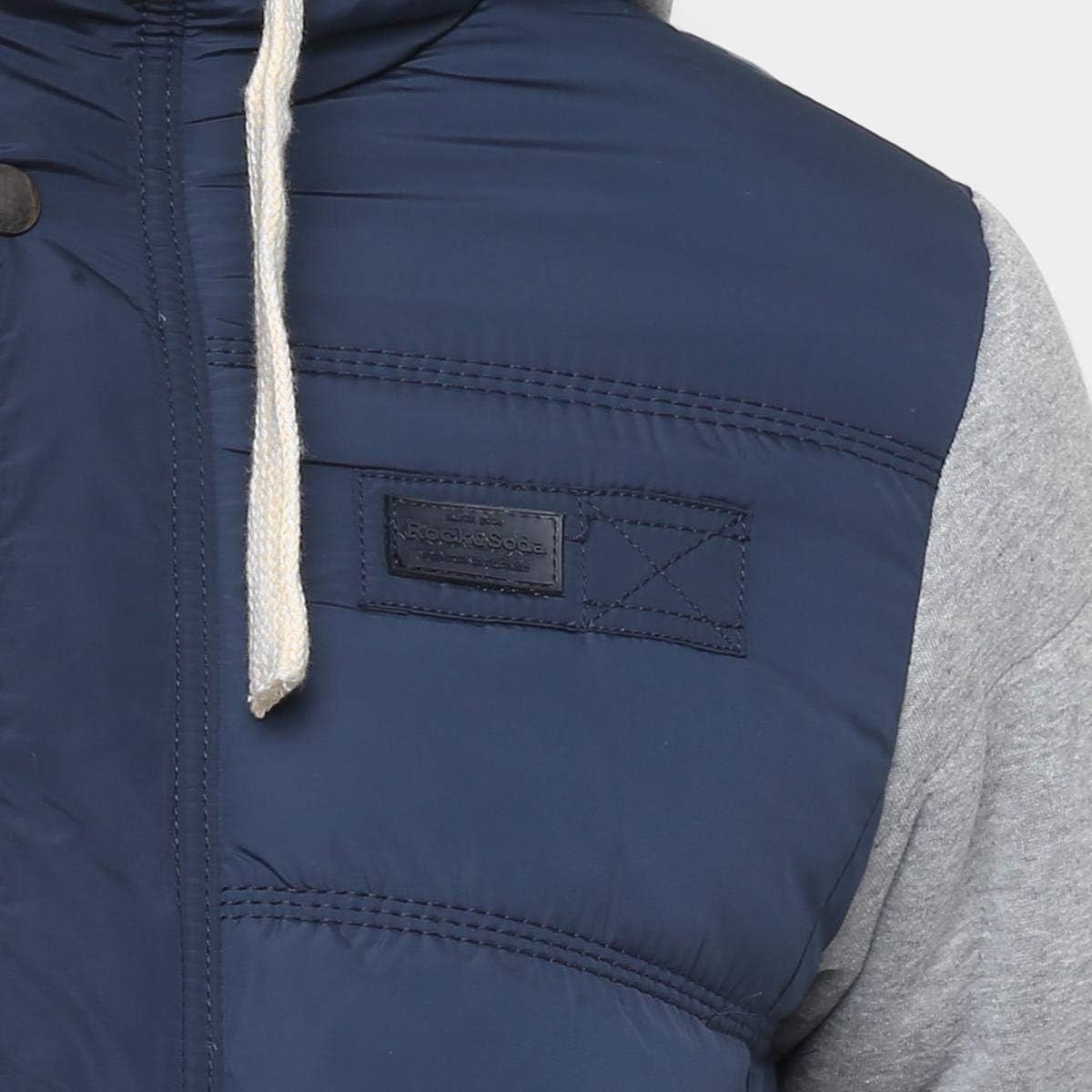 jaqueta rock & soda manga moletom capuz masculina