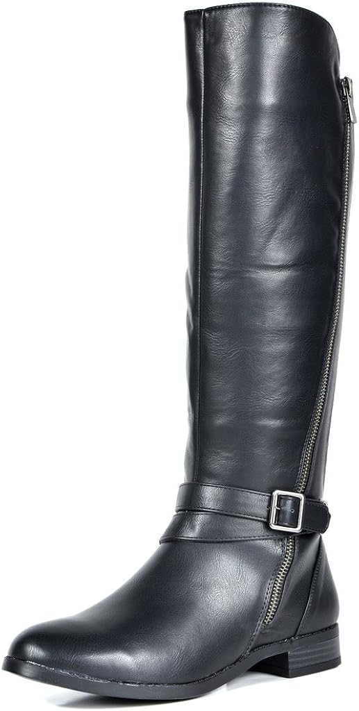 womens black riding boots wide calf