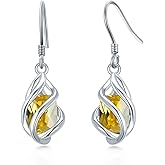 Seiyang Mother's Day Gifts May Birthstone Dangle Drop Earrings 925 Sterling Silver Valentine's Day Birthday Anniversary Fine Jewelry Gifts for Women Girls