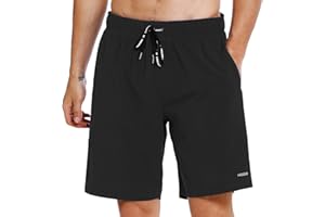 HOdo Mens Swim Trunks with Mesh Liner 9" Quick Dry Swim Shorts Bathing Suits for Men Swimwear Board Shorts wiht Pockets