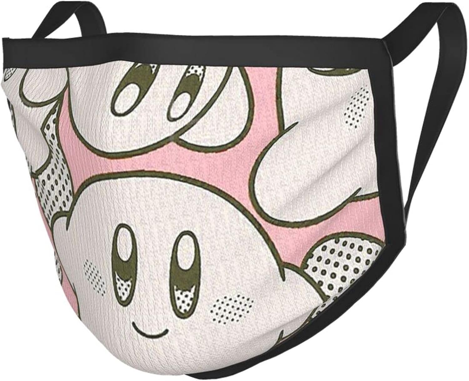 Masks Kirby Pattern Face Mask for Men Washable Reusable Black Border