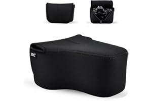 JJC Neoprene Camera Pouch Case for Canon EOS R7 R6 R5 80D 70D Nikon D750 D7200 D7100 D5500 Sony A7R V A1 A7S III Camera, Wate