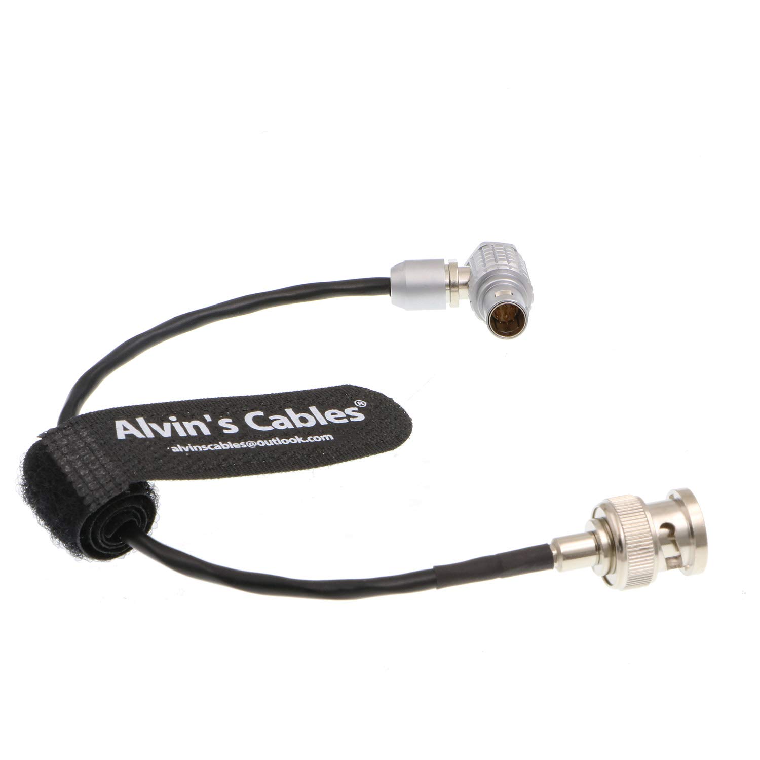 Alvin's Cables Red Komodo Timecode Cable BNC Male to EXT 9 Pin Male Right Angle Time Code Cable for Sound Devices ZAXCOM