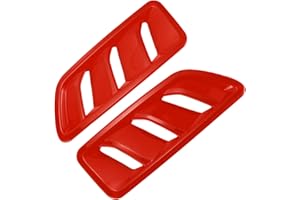 REPAIROCK 1 Pair Car Front Hood Air Outlet Vent Cover Trim for Jeep Wrangler JL JLU Gladiator 2018-2024 Hood Engine Bonnet Air Vent Outlet Cover Bezels ABS Red