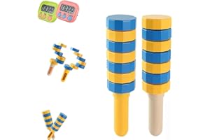 Handheld Wooden Balancers, Multicolor Handheld Wooden Balancers for Focus, Hand Eye Coordination Sensory Balance Toy for Kids