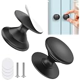 YogePote Self Adhesive Cabinet Knobs, Aluminum Alloy Self-Stick Drawer Pull Handles for Sliding Glass Door, Cabinet, Cupboard, Dresser, Closet, Window - Stick On No-Drilling Drawer Knobs (2, Black)