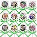 Splatoon Lollipops Party Favors Supplies Decorations with Neon Lime Green Ribbon Bows Party Favors -12 pcs, Paintball Shooter Video Game Truck Inklings Squid Sisters