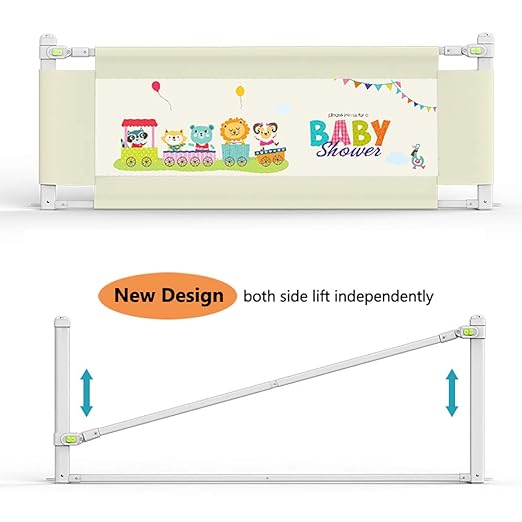 Kinder Bettgitter Minetom 150CM Bettschutzgitter Hebbar Bettgitter für Betten Bettgitter für Babys Universell für Alle Matrat