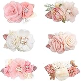 6Pcs Flower Clips Set Hair Accessory for Girls, Floral Hair Bow for Baby Toddles Teen Girls Gifts (Flower Style-G)