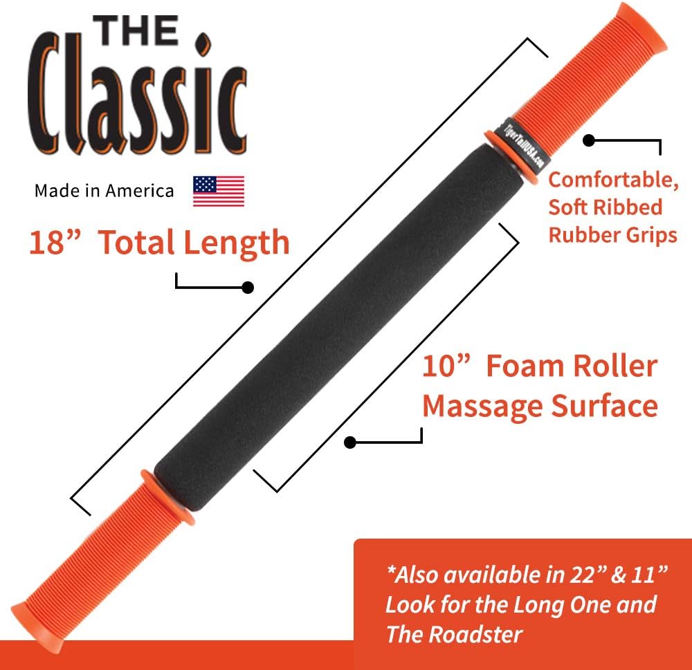 Original Tiger Tail Massage Stick - Classic 18"- Massage Therapy on The Go - Relieve Sore Muscles - Foam Roller Prevent Injury, Speed Recovery, Improve Mobility - Made in The USA: Health & Personal Care