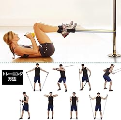 【強化版】 トレーニングチューブ ゴムチューブ 筋トレチューブ 耐久性アップ 13点セット 強度別5本ゴムチューブセット レジスタンスバンド 日本語説明書付き フィットネスチューブ 強力 天然ゴムラテックス製 WRei 高負荷 男女兼用