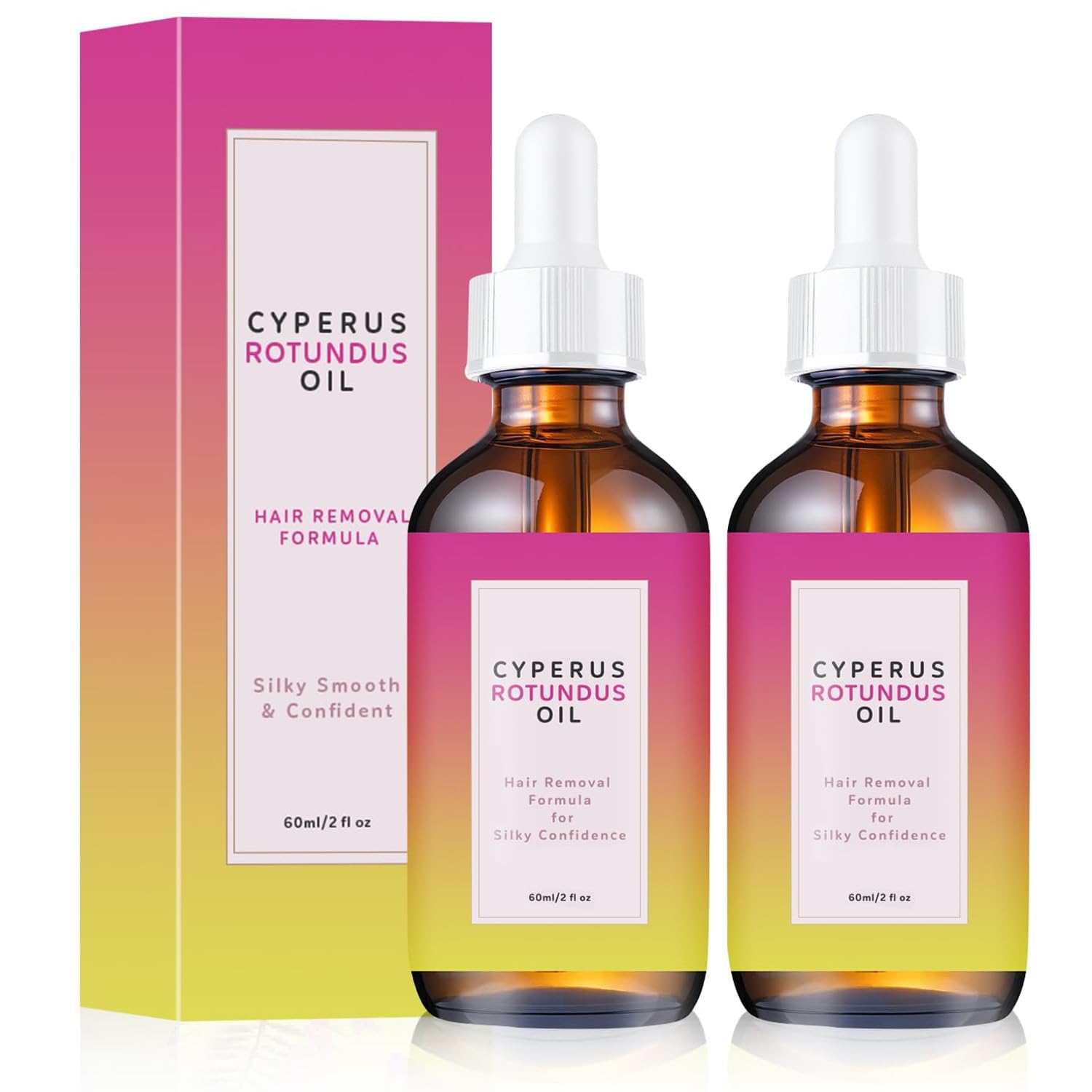 Photo 1 of 2PCS Cyperus Rotundus Oil - 60ml Natural Cyperus Rotundus Oil For Hair Remova Ideal for All Skin Types