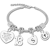 18th Birthday Gifts Bracelet Initial Gifts for Girls Happy 18th Birthday Gift for Daughter Granddaughter Son Friends Christian Bracelet Letter A-Z Gifts Bible Verse Gifts Inspirational Gift for Niece