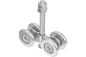 iplusmile Heavy Duty 4-Wheel Trolley Assembly, 440lbs Capacity Steel Sliding Door Roller for 1-5/8" Strut Channel, Industrial