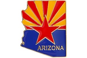 KILIPOL Arizona State Shaped Map Lapel Metal Pin Enamel Brooch Keepsake Beautifully Designed for Backpack Hat
