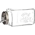Kilner 3 Litre Glass Fridge Drinks Dispenser Space-Saving Design with Measuring Scale for Daily Water Tracking Airtight Tap for Juices, Flavoured Waters & Cold Drinks