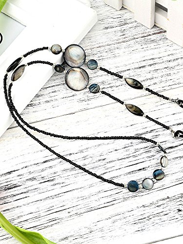 image for Mtlee 2 Pieces Shell Glass Beaded Eyeglass Straps Sunglasses Holder Ey