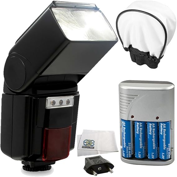 HighPower Automatic Flash with LED Video Light Kit for