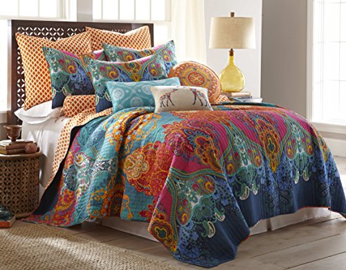 Photo 1 of Levtex Mackenzie King Cotton Quilt Set Navy
