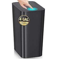 RTWDKFQ 4 Gallon Bathroom Small Trash Can with