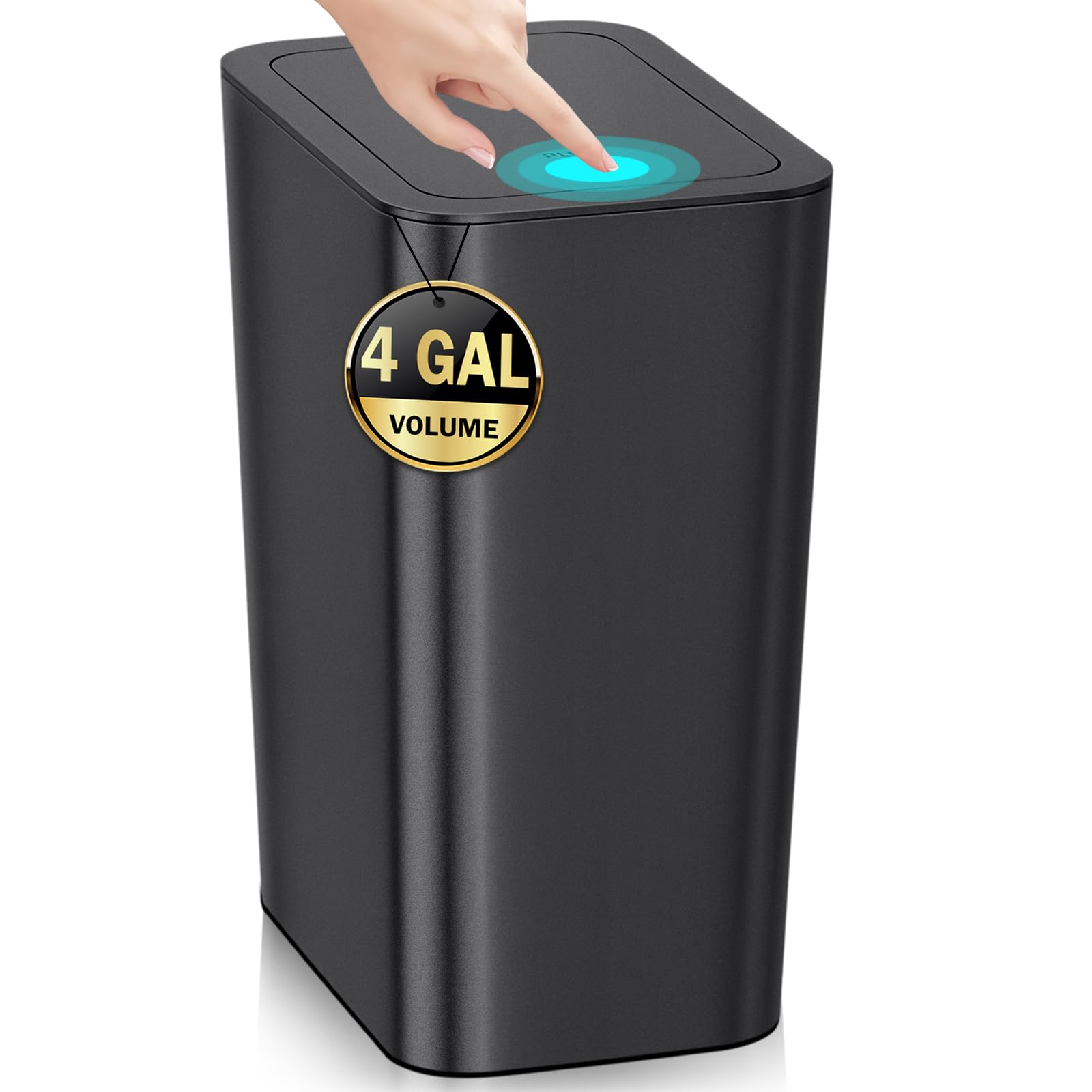 RTWDKFQ 4 Gallon Bathroom Small Trash Can with