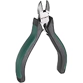 HARFINGTON Mini Diagonal Pliers 5" Wire Cutter Small Side Cutters with Non-slip PVC Handle Jewelry Pliers for Beading Jewelry Making Wire Wrapping DIY Craft Hobby, Green