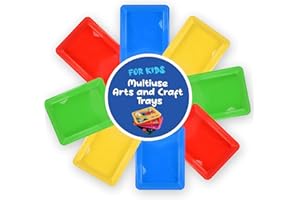 Hurrikom Set of 8 Plastic Art Trays - Arts and Crafts Organizer Tray-Kids Activity Trays - Perfect for Arts, Crafts, and Sensory Play